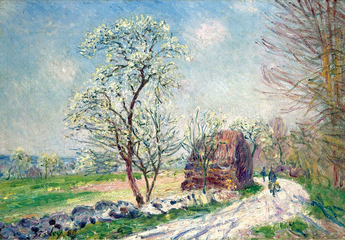  阿尔弗莱德·西斯莱 Alfred Sisley—— 盛开的树木1889